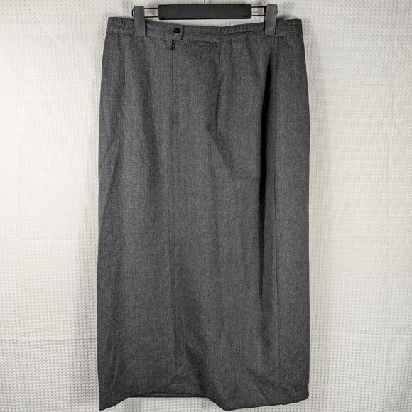 Nygard Collection Wool Skirt Size 14 Gray 100% Worsted Wool Made in Canada - Picture 1 of 4